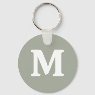 Wüsten-Salbei-Einfarbig   Monogramm  Schlüsselanhänger