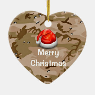 Wüsten-Sand-Tarn-T-Shirt Frohe Weihnachten Ornamen Keramikornament
