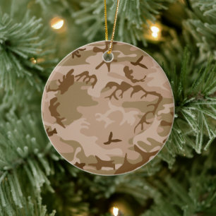 Wüsten-Sand-Tarnung Porzellan-Kreis-Ornament Keramik Ornament