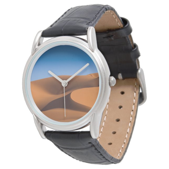 Wüsten | Sanddünen bei Illizi, Südalgerien Armbanduhr (Schrägansicht)