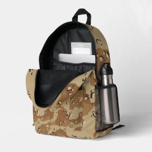 Wüsten-Schoko-Chip-Militärtarnmuster  Bedruckter Rucksack