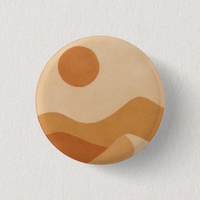 Wüsten-Sonnen-Minimal Button (Vorderseite)