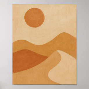 Wüsten-Sonnen-Minimal Poster