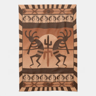 Wüsten-Sonnenuntergang Kokopelli Südwesten Küchentuch
