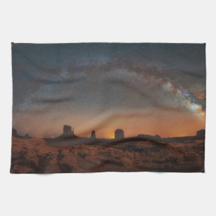 Wüsten Sternenhimmel über einer Wüstenlandschaft Geschirrtuch