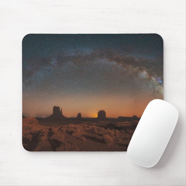 Wüsten | Sternenhimmel über einer Wüstenlandschaft Mousepad (Mit Mouse)