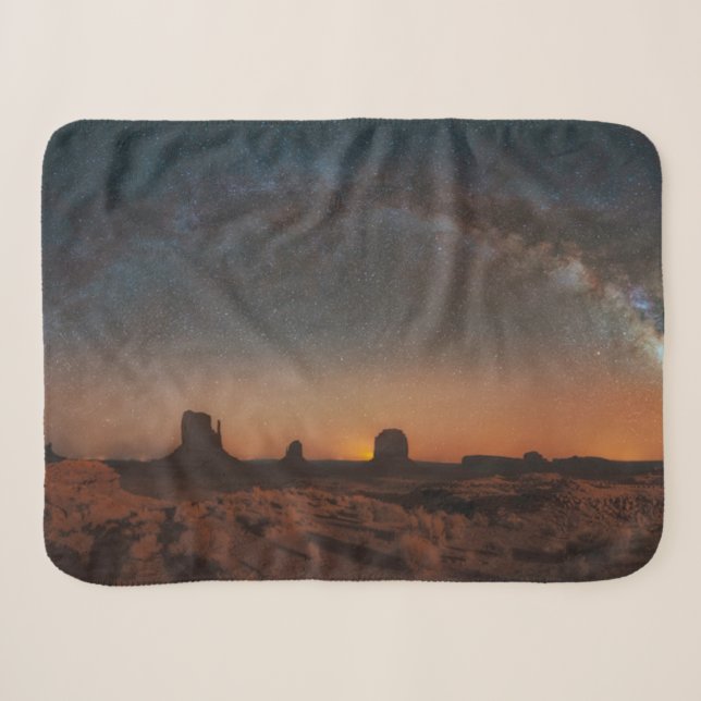 Wüsten | Sternenhimmel über einer Wüstenlandschaft Sherpadecke (Vorderseite (Horizontal))