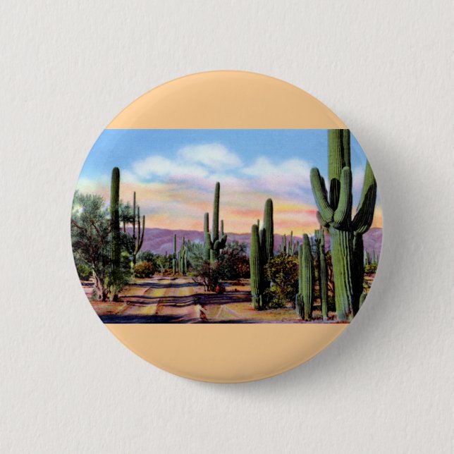 Wüsten-Szene Arizonas Sonoran Button (Vorderseite)