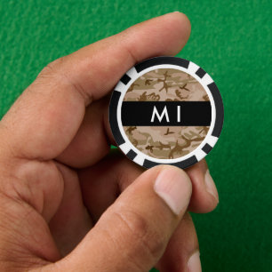 Wüsten-Tarnmuster, Ihr Name, Personalisieren Pokerchips