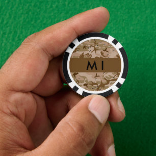 Wüsten-Tarnung Steine, Ihr Name, Personalisieren Pokerchips