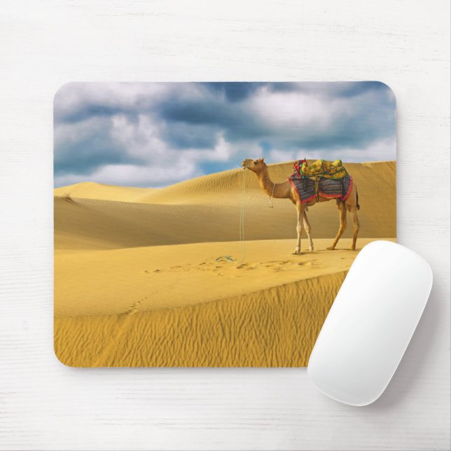 Wüsten | Thar Desert Rajasthan India Camel Mousepad (Mit Mouse)