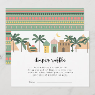 Wüsten-Thema Kamel-Windel-Verlosung Einladung