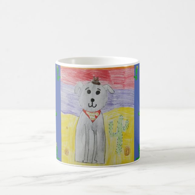 Wüsten-Themahundeentwurfs-Kaffee-Tasse Kaffeetasse (Mittel)