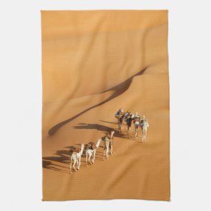 Wüsten Tuareg Walk mit Kamellen Geschirrtuch
