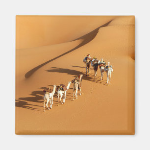 Wüsten   Tuareg Walk mit Kamellen Magnet