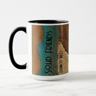 Wüsten-Türkisfarbenes-Oase-Dünen-Erden-Mirage-Text Tasse