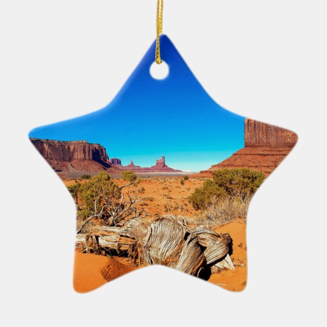 Wüsten-Westhandschuh-Monument-Tal Arizona Keramikornament (Vorne)