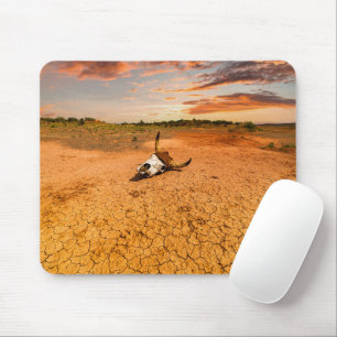 Wüsten   Wüste mit Kuhschädel Mousepad