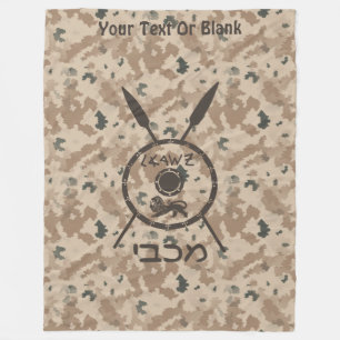 Wüstenabschirm und Speere Fleecedecke