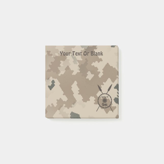 Wüstenabschirm und Speere Post-it Klebezettel (Vorderseite)