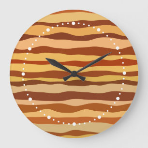 Wüstenaufgang Gold Verbranntes Orange Sienna Große Wanduhr