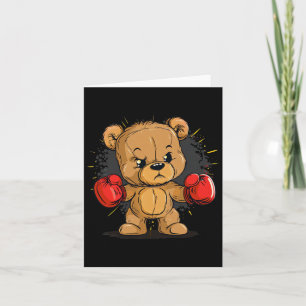 Wüstenbär mit Boxhandschuhen für Jungen und Mädche Karte