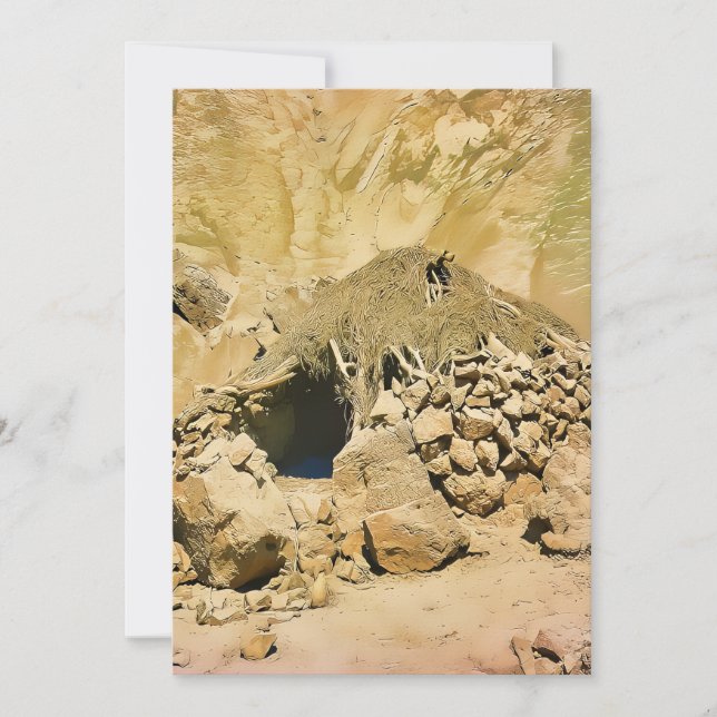 Wüstenbewohnung Feiertagskarte (Vorderseite)