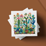 Wüstenblooms bestickt Eden Fliese<br><div class="desc">Herzlich willkommen in der Kunstgeschichte von 'Wüstenblüten bestickt Eden', eines von sechs faszinierenden Keramik Fliesen-Designs aus unserer hochgeschätzten Sammlung. Jede Kachel ist eine handwerkliche Darstellung des lebendigen Ökosystems der Wüste, mit einem üppigen Ensemble aus Kakteen, Blüten und Fauna, das in einem Kaleidoskop mit reichen, taktilen Farben dargestellt wird. Die bestickte...</div>