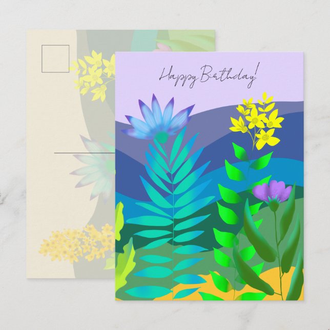 Wüstenblumen Postkarte (Vorne/Hinten)