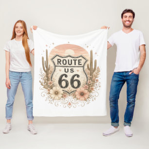 Wüstenblüten-Americana-Cozy-Roadtrip-Nächte Fleecedecke
