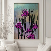 Wüstenblüten Botanischer Wandkunst Druck