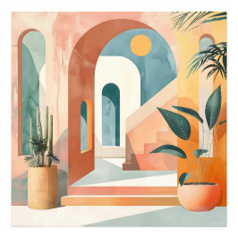 Wüstenbögen - Moderne Abstrakte Architektur Fotodruck