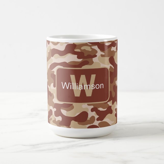 Wüstenbraun-Tarnung mit Personalisierung   Kaffeetasse (Mittel)
