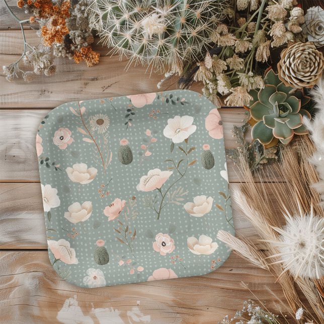 Wüstenchic Pappteller (Let us take the prickles out of your baby shower planning with this “sand-tastic” desert chic theme.)