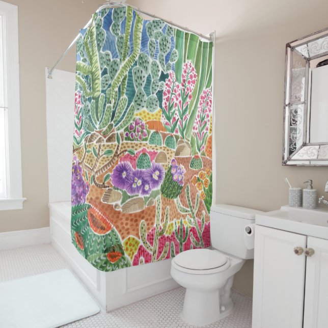 Wüstenfarben Duschvorhang (Beispiel)