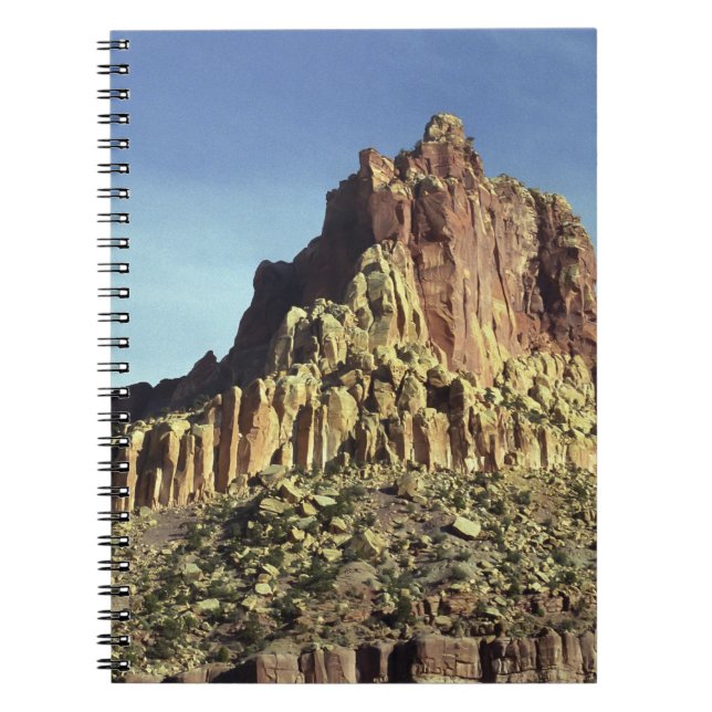 Wüstenfelsen Berggipfel Landschaftsbild Foto Notizblock (Vorderseite)