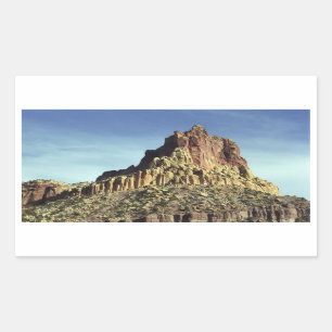 Wüstenfelsen Berggipfel Landschaftsbild Foto Rechteckiger Aufkleber