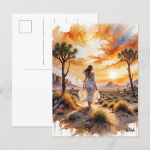 Wüstenfriedenheit: Mystische Reise durch den Sand Einladungspostkarte