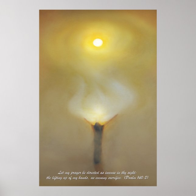 Wüstengebet mit Biokunst-Zitat drucken. Poster (Vorne)