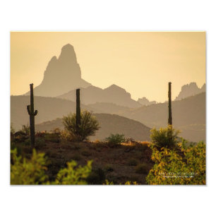 Wüstengebirge im Südwesten Weaver's Needle Arizona Fotodruck
