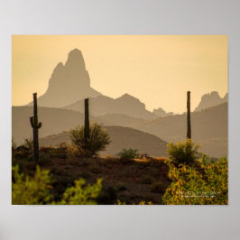 Wüstengebirge im Südwesten Weaver's Needle Arizona Poster