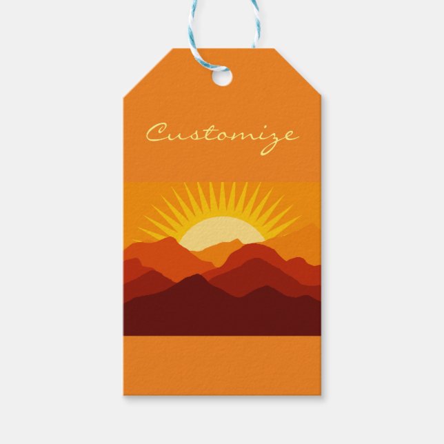 Wüstengebirge Sunset Thunder_Cove Geschenkanhänger (Vorderseite)