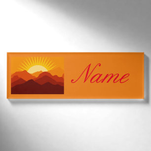 Wüstengebirge Sunset Thunder_Cove Namenschild