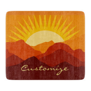 Wüstengebirge Sunset Thunder_Cove Schneidebrett