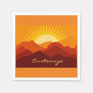 Wüstengebirge Sunset Thunder_Cove Serviette