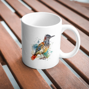Wüstengeist, Roadrunner in Wasserfarbe Kaffeetasse