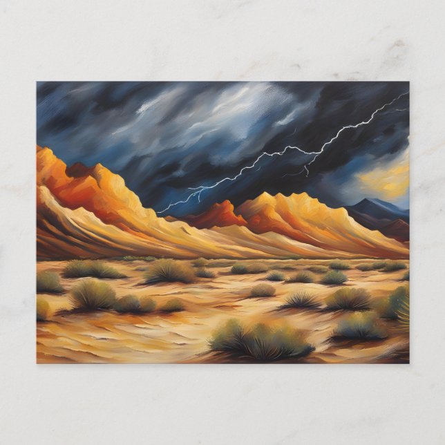 Wüstengewitter Postkarte (Vorderseite)