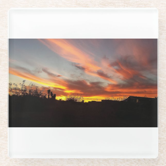 Wüstenhimmel Glasuntersetzer (Vorderseite)