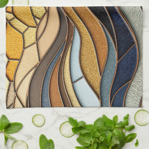 Wüstenhügel-Sand-Gold-Mosaik-Fine-Art Geschirrtuch
