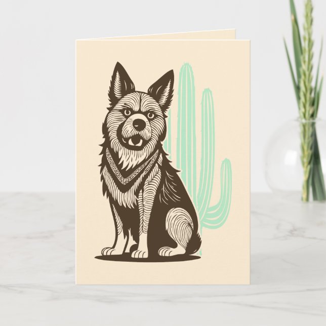 Wüstenhund Dankeskarte (Vorderseite)